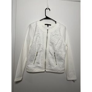 White House Black Market Lace Zip Up Jacket Size 6
